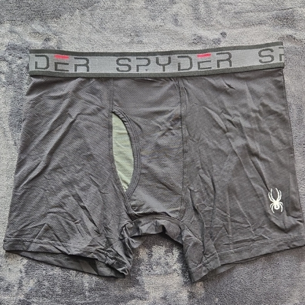 Spyder Black Boxer Briefs with Performance Fit